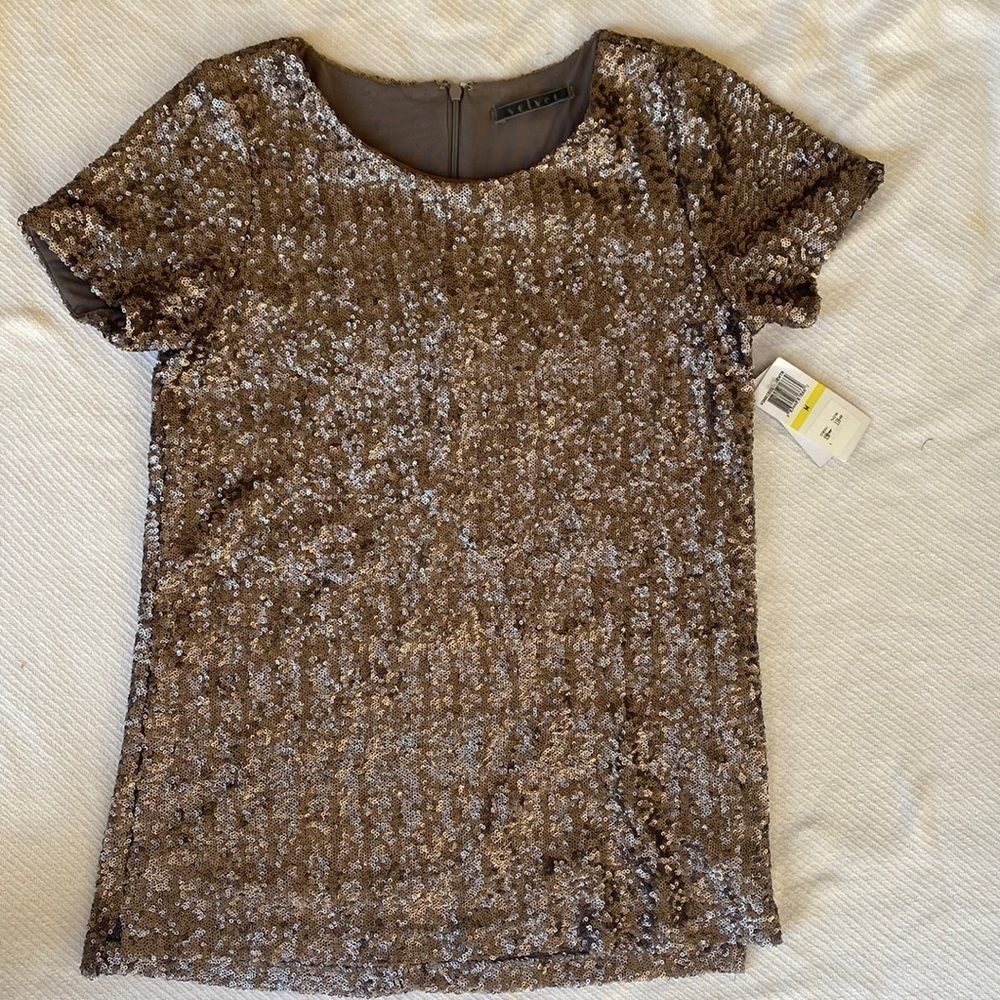 Pewter sequin tunic by velvet